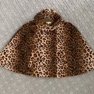 Shoshanna leopard cape/poncho